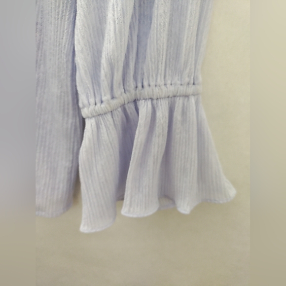 Alfani Top Stretch Bell Sleeves Scoop Neck Lined Textured Lt Purple Size Smal Pt - Picture 6 of 8